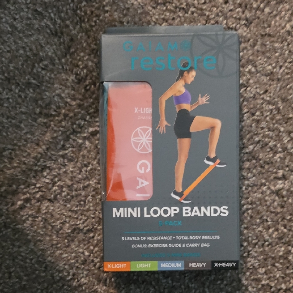 GAIAM Restore Mini Loop Bands Set - X-Light, Light, Medium